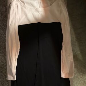 Banana Republic Black and White 3 Quarter Sleeve T-shirt